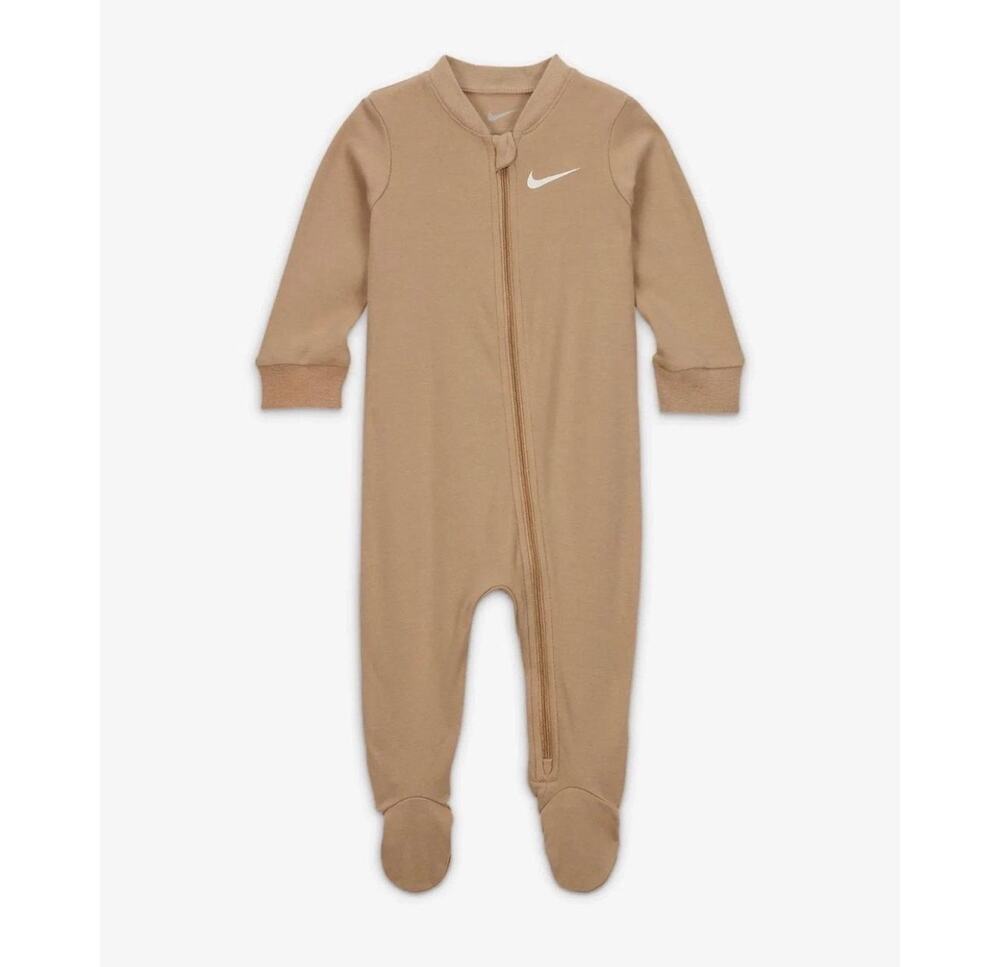 Nike Baby Brown Stripe Footed Coverall - 3-6 Months
